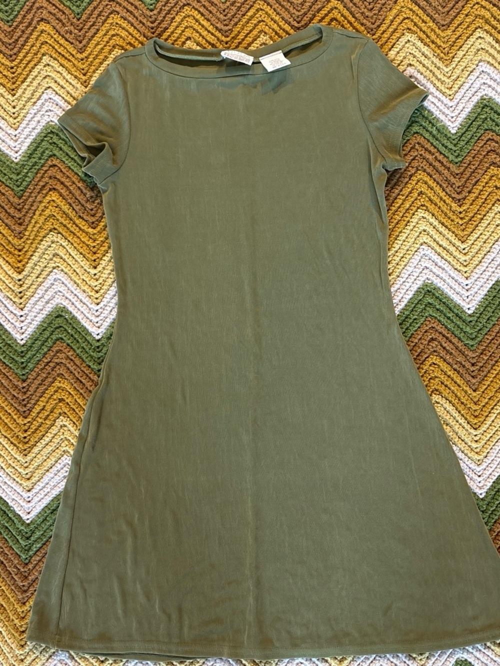 90s moda intl slinky Short Sleeve A-Line Dress